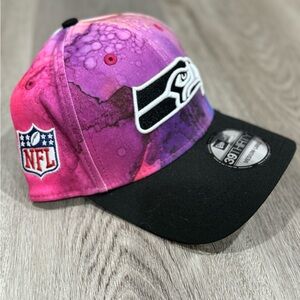 SOLD NWT New Era NFL Seattle Seahawks Crucial Catch/Intercept Cancer Cap